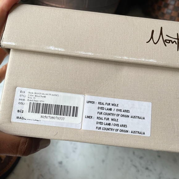 NIB Montelliana 1965 Shearling Eva Boot 39 - Picture 7 of 8